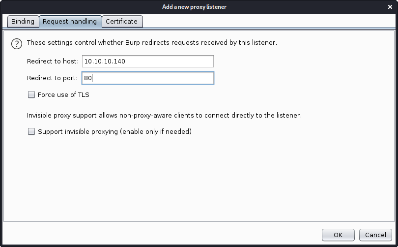 Add proxy listener - request handling